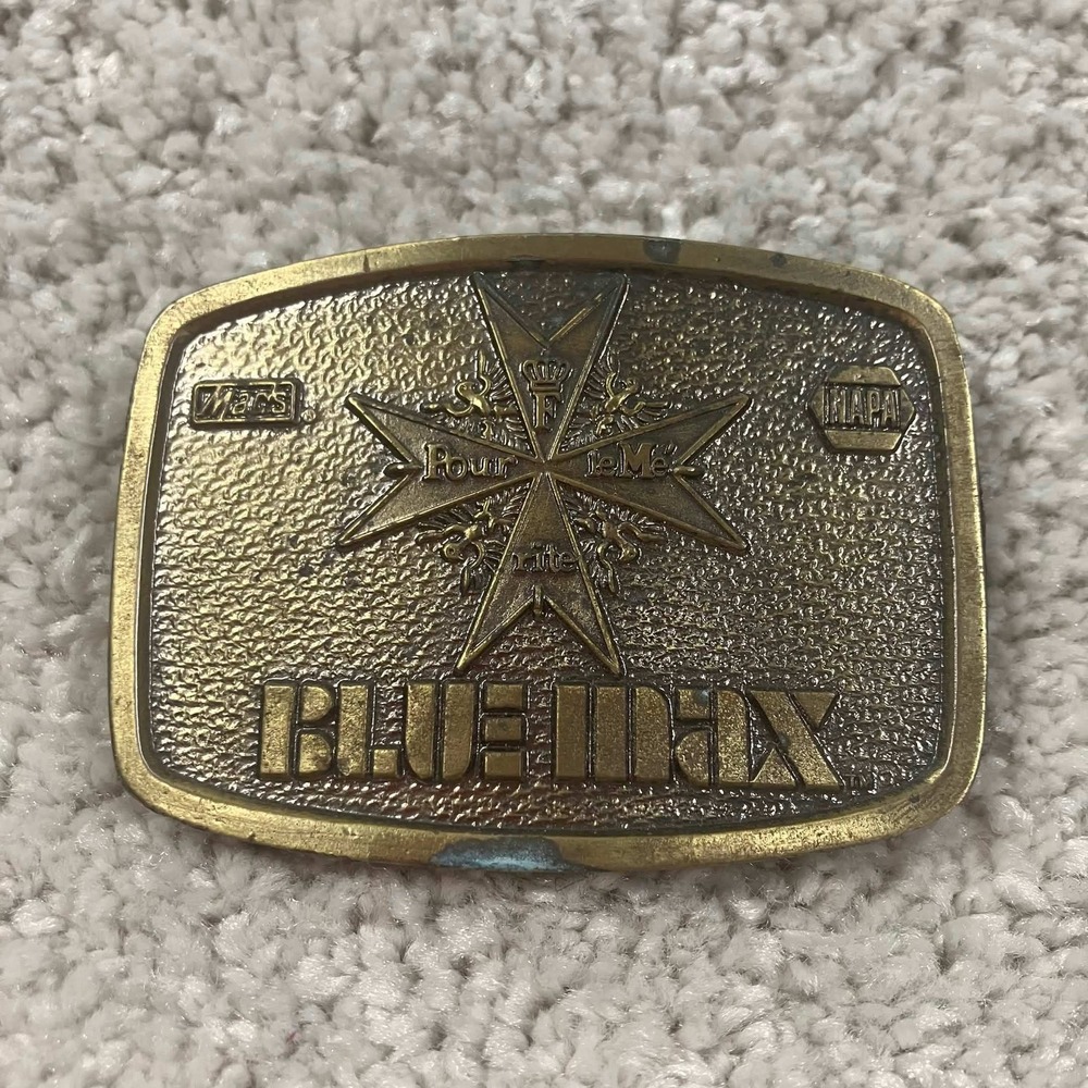 Vintage‎ NAPA Blue Max Belt Buckle Limited Edition Mac's Pour le Merite Brass